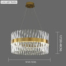 GobekUsa Postmodern Geometric K9 Crystal Pendant Light in Gold for Bedroom or Island with LED
