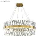 GobekUsa Postmodern Geometric K9 Crystal Pendant Light in Gold for Bedroom or Island with LED