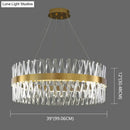 GobekUsa Postmodern Geometric K9 Crystal Pendant Light in Gold for Bedroom or Island with LED