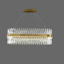 GobekUsa Postmodern Geometric K9 Crystal Pendant Light in Gold for Bedroom or Island with LED