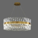 GobekUsa Postmodern Geometric K9 Crystal Pendant Light in Gold for Bedroom or Island with LED