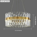 GobekUsa Postmodern Geometric K9 Crystal Pendant Light in Gold for Bedroom or Island with LED