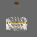 GobekUsa Postmodern Geometric K9 Crystal Pendant Light in Gold for Bedroom or Island with LED