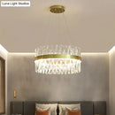 GobekUsa Postmodern Geometric K9 Crystal Pendant Light in Gold for Bedroom or Island with LED