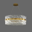 GobekUsa Postmodern Geometric K9 Crystal Pendant Light in Gold for Bedroom or Island with LED