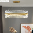 GobekUsa Postmodern Geometric K9 Crystal Pendant Light in Gold for Bedroom or Island with LED