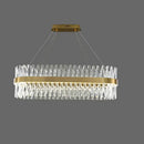 GobekUsa Postmodern Geometric K9 Crystal Pendant Light in Gold for Bedroom or Island with LED