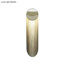 GobekUsa Postmodern Gold Fringed Wall Light Fixture: Single-Bulb Bedside Wall Mounted Lamp