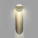 GobekUsa Postmodern Gold Fringed Wall Light Fixture: Single-Bulb Bedside Wall Mounted Lamp
