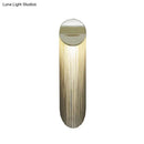 GobekUsa Postmodern Gold Fringed Wall Light Fixture: Single-Bulb Bedside Wall Mounted Lamp