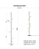 GobekUsa Glass Ball Standing Lamp Set: Nordic Postmodern Minimalist Magic Beans Style