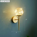 GobekUsa Postmodern Clear Glass Gold Wall Sconce with LED Starry Light Bulbs in Ball Shape