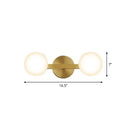 GobekUsa Postmodern Gold Glass Modo Vanity Wall Mount Lamp - Perfect for Bathrooms