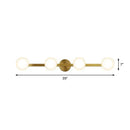 GobekUsa Postmodern Gold Glass Modo Vanity Wall Mount Lamp - Perfect for Bathrooms