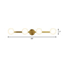 GobekUsa Postmodern Gold Glass Modo Vanity Wall Mount Lamp - Perfect for Bathrooms