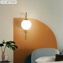 GobekUsa Gold Gooseneck Arm Wall Sconce with Cream Glass Globe - Postmodern 1-Bulb Wall Lamp