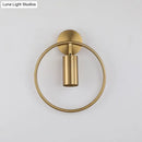 GobekUsa Postmodern Metallic Wall Mount Sconce Light with Halo Ring - 1 Head Bedside Solution