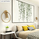 GobekUsa Postmodern Metallic Wall Mount Sconce Light with Halo Ring - 1 Head Bedside Solution
