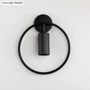 GobekUsa Postmodern Metallic Wall Mount Sconce Light with Halo Ring - 1 Head Bedside Solution