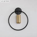 GobekUsa Postmodern Metallic Wall Mount Sconce Light with Halo Ring - 1 Head Bedside Solution