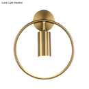 GobekUsa Postmodern Metallic Wall Mount Sconce Light with Halo Ring - 1 Head Bedside Solution