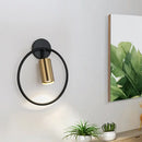 GobekUsa Postmodern Metallic Wall Mount Sconce Light with Halo Ring - 1 Head Bedside Solution