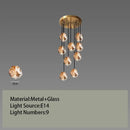 GobekUsa Glass LED Chandelier for Ceiling Suspension in Postmodern Style