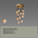 GobekUsa Glass LED Chandelier for Ceiling Suspension in Postmodern Style