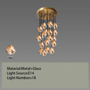 GobekUsa Glass LED Chandelier for Ceiling Suspension in Postmodern Style