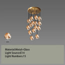 GobekUsa Glass LED Chandelier for Ceiling Suspension in Postmodern Style