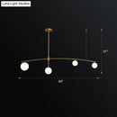 GobekUsa Postmodern Gold Island Pendant Light with Frosted White Glass Orb Shape
