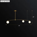 GobekUsa Postmodern Gold Island Pendant Light with Frosted White Glass Orb Shape