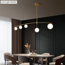 GobekUsa Postmodern Gold Island Pendant Light with Frosted White Glass Orb Shape