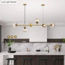 GobekUsa Postmodern Gold Island Pendant with Glass Shades- Set of 6
