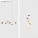 GobekUsa Postmodern Gold Island Pendant with Glass Shades- Set of 6