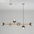 GobekUsa Postmodern Gold Island Pendant with Glass Shades- Set of 6