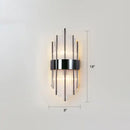 GobekUsa K9 Crystal Wall Sconce Postmodern 2-Light for Living Room