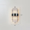 GobekUsa K9 Crystal Wall Sconce Postmodern 2-Light for Living Room