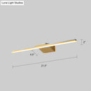 GobekUsa Postmodern Brass LED Sconce Vanity Light with Acrylic Bath Wall Fixture