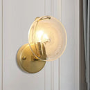 GobekUsa Gold Metal Wall Sconce with Clear Glass Shade - Postmodern 1-Light Fixture
