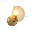 GobekUsa Gold Metal Wall Sconce with Clear Glass Shade - Postmodern 1-Light Fixture