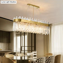 GobekUsa Postmodern Oval Island Lighting Fixture with Crystal Accents - 23 Head Ceiling Light