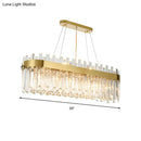 GobekUsa Postmodern Oval Island Lighting Fixture with Crystal Accents - 23 Head Ceiling Light
