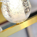 GobekUsa Postmodern Seeded Crystal Suspension Globe Light with 6 Heads - Ideal for Dining Rooms