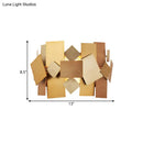 GobekUsa Postmodern Metal Stacked Panel Sconce Light Fixture - 1 Light Gold Finish Wall Lamp for Living Room