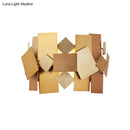 GobekUsa Postmodern Metal Stacked Panel Sconce Light Fixture - 1 Light Gold Finish Wall Lamp for Living Room
