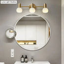 GobekUsa Versatile Swivel Dome Milk Glass Vanity Light - Postmodern Brass Wall Lamp for Bath Décor