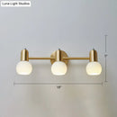 GobekUsa Versatile Swivel Dome Milk Glass Vanity Light - Postmodern Brass Wall Lamp for Bath Décor