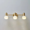 GobekUsa Versatile Swivel Dome Milk Glass Vanity Light - Postmodern Brass Wall Lamp for Bath Décor