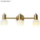 GobekUsa Versatile Swivel Dome Milk Glass Vanity Light - Postmodern Brass Wall Lamp for Bath Décor